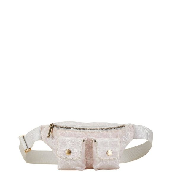 Chanel New Travel Line Waist Bag Body Pink Canvas Women's CHANEL - Picture 1 of 10